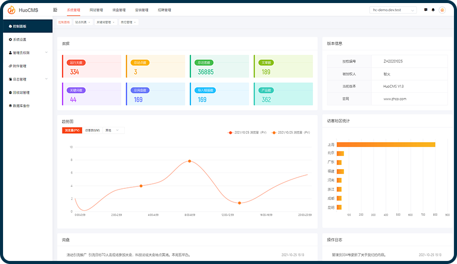 HuoCMS|免费开源可商用CMS建站系统HuoCMS 2.0下载(thinkphp内核)